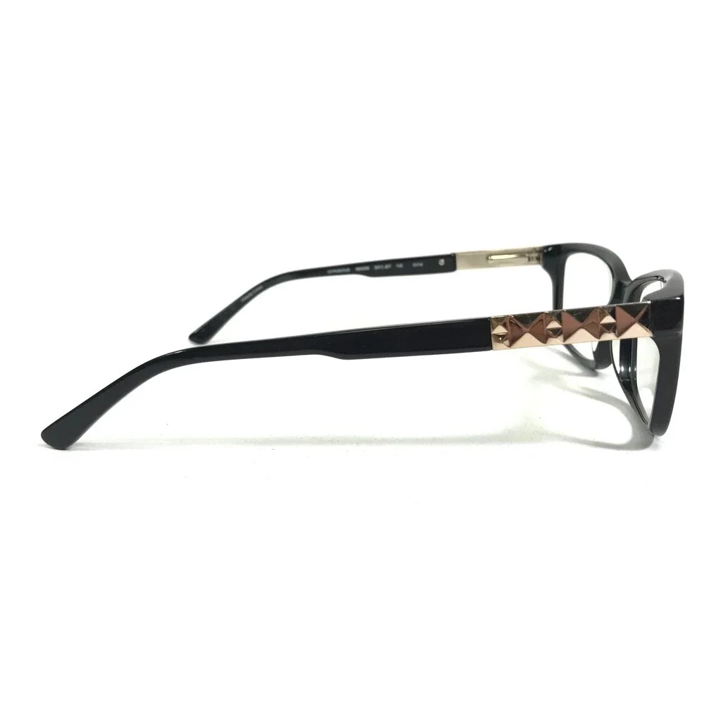 Bebe Eyeglasses Frames GORGEOUS BB5058 001 JET Brown Gold Square 52-16-135